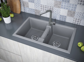 Мойка кварцевая ZWILLING PM238150-GRM, серый металлик, 810х500, Paulmark