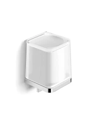 Диспенсер Langberger для жидкого мыла стеклянный к стене квадратный с пластиковой колбой 35021B