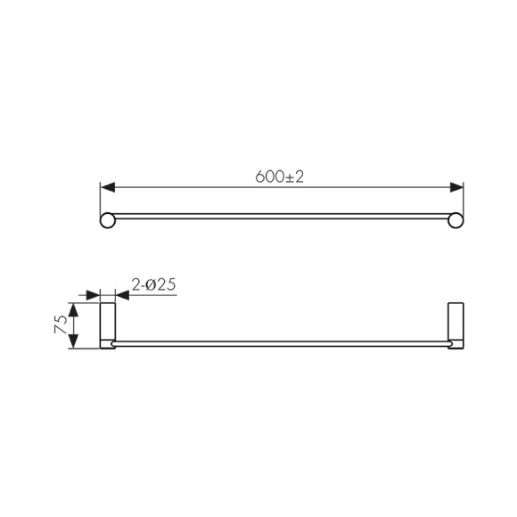 Держатель KAISER KH-3238 Vita полотенца прямой