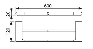 Держатель KAISER KH-2708 Franco полотенца двойной L-60 см
