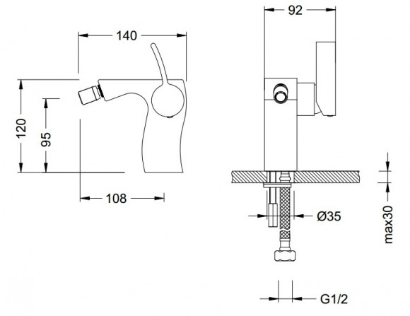 Смеситель SCHEIN (43201/8007023) для биде Смеситель SCHEIN (43201/8007023) для биде