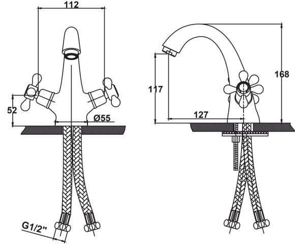 Смеситель KAISER 44311-1 Carlson Style для раковины Смеситель KAISER 44311-1 Carlson Style для раковины