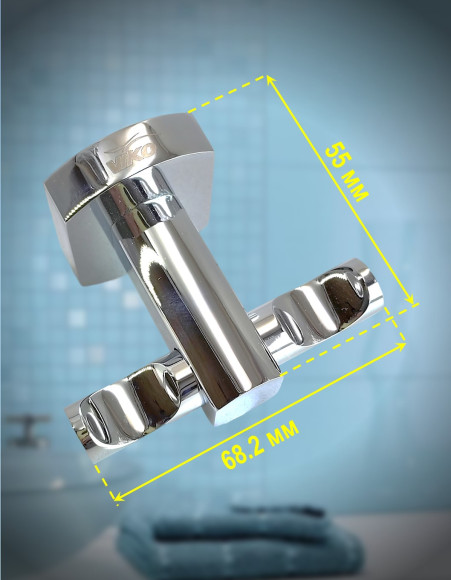 Крючок двойной VIKO V-302 Oval (латунь), хром