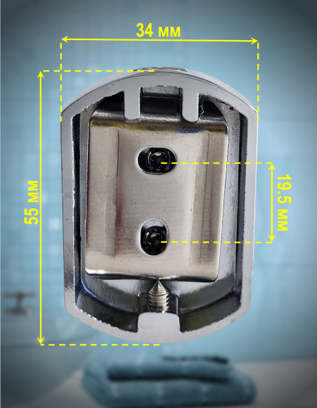 Крючок двойной VIKO V-302 Oval (латунь), хром