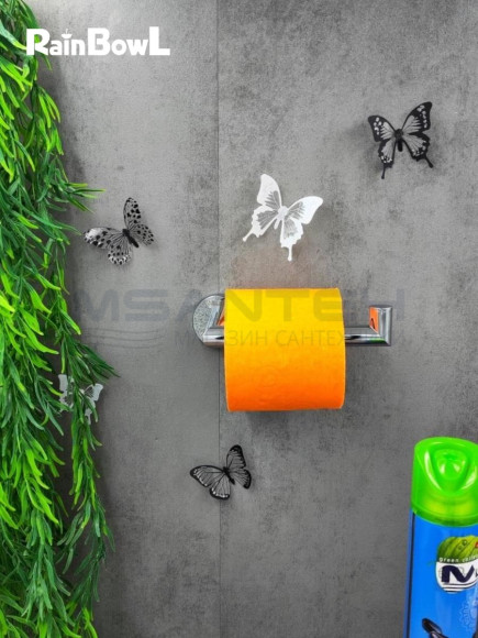 Бумагодержатель Rainbowl 2241-1 LONG для ванной без крышки настенный хром