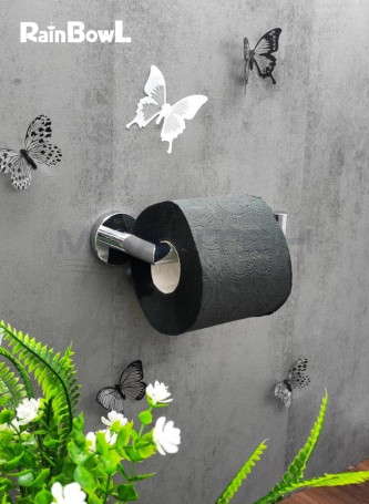 Бумагодержатель Rainbowl 2241-1 LONG для ванной без крышки настенный хром