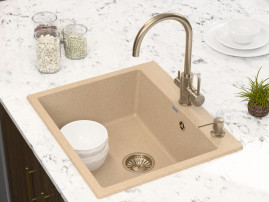 Мойка кварцевая KANTE, PM106052-QU, кварц, 600х520 мм, Paulmark