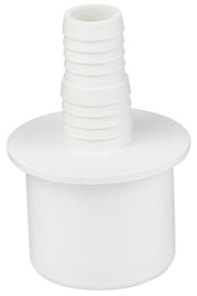 Заглушка WaterMark Ø50 ПП со штуцером белая /9/90