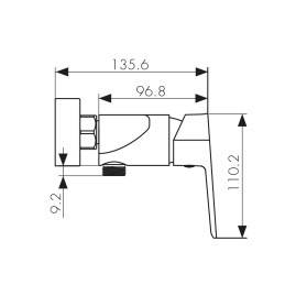 Смеситель KAISER 60077 Atrio для душа, БЕЗ излива, белый/хром