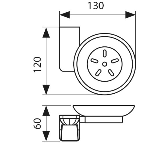 Мыльница KAISER KH-4503 Glory к стене Мыльница KAISER KH-4503 Glory к стене