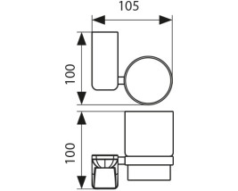 Держатель KAISER KH-4505 Glory стакана, настенный