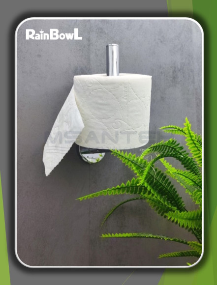 Бумагодержатель Rainbowl LONG для ванной 2241-3 без крышки вертикальный настенный хром