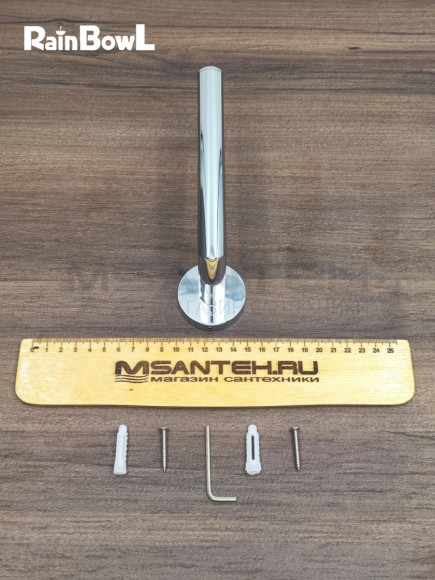 Бумагодержатель Rainbowl 2241-3 LONG для ванной без крышки вертикальный настенный хром