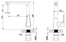 Смеситель KAISER 60144 Atrio для кухни 