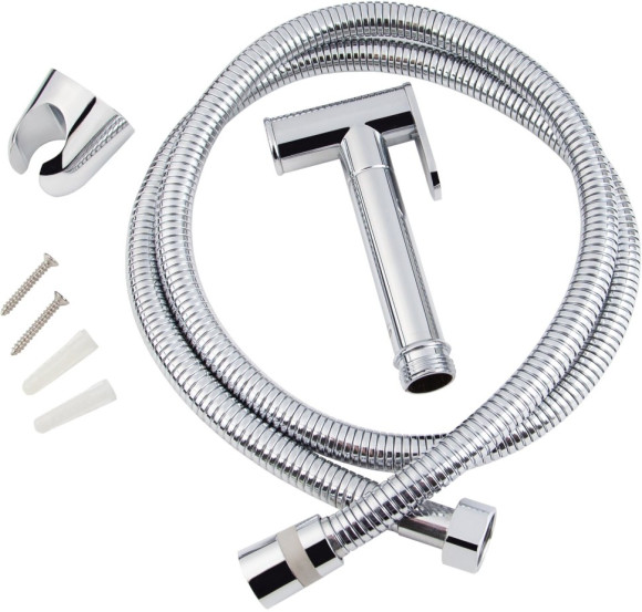 Гигиенический набор VIKO V-0131 (шланг, лейка, держатель) в коробке (латунь) хром