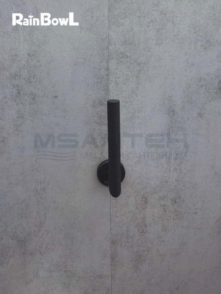 Бумагодержатель Rainbowl 2241-3BP LONG для ванной без крышки вертикальный настенный черный матовый