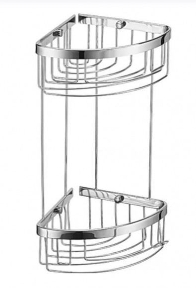 Полка Rainbowl FORA "GKL" 2-этажная хром 15/15 см (15*15/G)