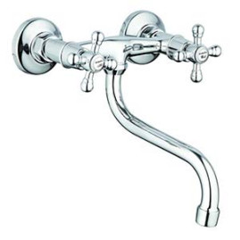 Смеситель G-Lauf JMX12-A605 настенный крест кер.Zn /(строго по 2шт.)