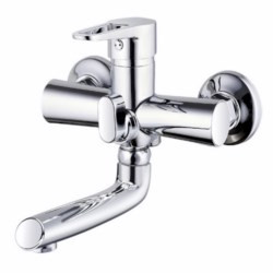 Смеситель G-Lauf NUD3-A045 для ванны с литым поворотным изливом Ø35 встр. перекл. Zn (Цинк)