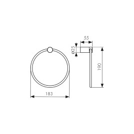 Держатель KAISER KH-3243 Vita полотенца, круглый