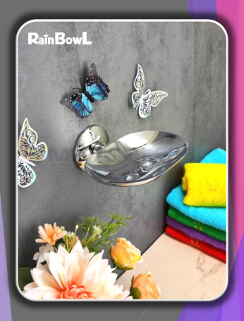 Мыльница Rainbowl OTEL хром к стене большая (2533)