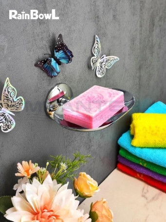 Мыльница Rainbowl OTEL хром к стене большая (2533)