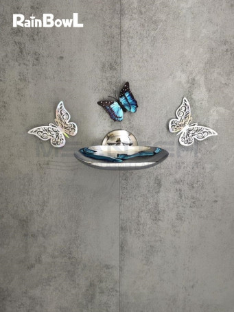 Мыльница Rainbowl OTEL хром к стене большая (2533)