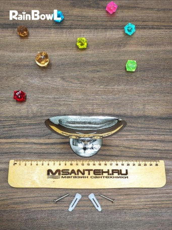 Мыльница Rainbowl OTEL хром к стене большая (2533)