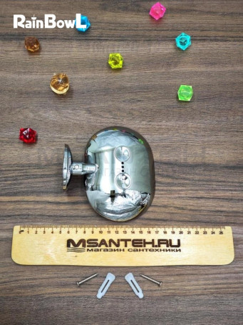 Мыльница Rainbowl OTEL хром к стене большая (2533)