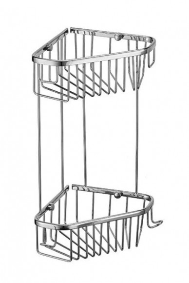 Полка Rainbowl FORA "Трапеция" 2-этажная хром 15/15 см (15*15/Т)