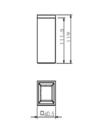 Стакан Langberger хромированный настольный квадратный 30013A