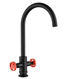 Смеситель KAISER 17333-2 Topaz для кухни, черный матовый