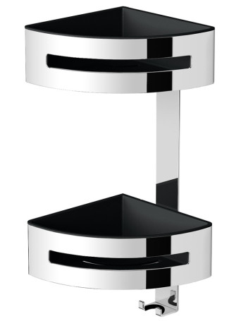 Полка для душа Langberger угловая 2х эт. с пластиком 75862