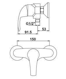 Смеситель KAISER 23077 Nova для ванны 
