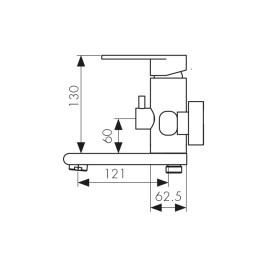 Смеситель KAISER 33022 Arena для ванны