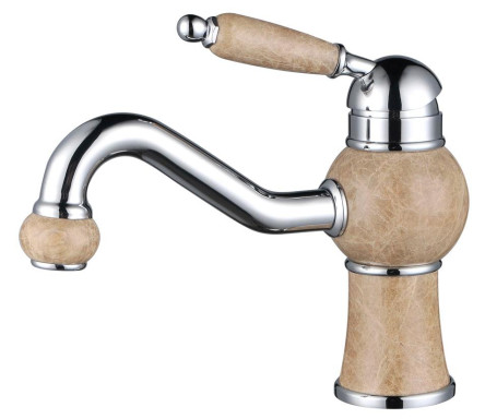 Смеситель KAISER 61211 Stone для раковины, хром/дерево