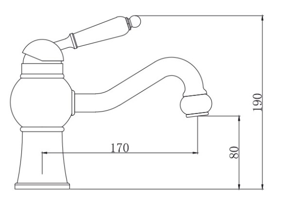 Смеситель KAISER 61211 Stone для раковины, хром/дерево Смеситель KAISER 61211 Stone для раковины, хром/дерево