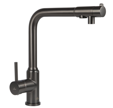 Смеситель KAISER 13044-15 Teka для кухни, воронёная сталь (6113 Кран-букса)