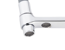 Смеситель VIKO V-5606 для кухни, картридж Ф35мм, с гибким серым изливом, под фильтр, Chrome (латунь)