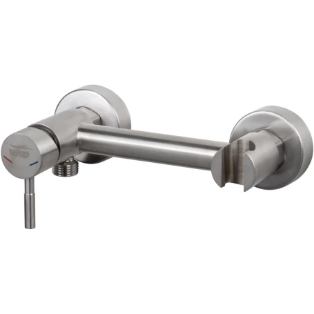 Смеситель VIKO V-4958 настенный под биде d25 с гигиеническим душем (латунь) Silver