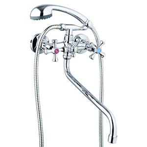 Смеситель G-Lauf QFR7-A827 для ванны маховик крест., картридж керам. (Shar) Zn