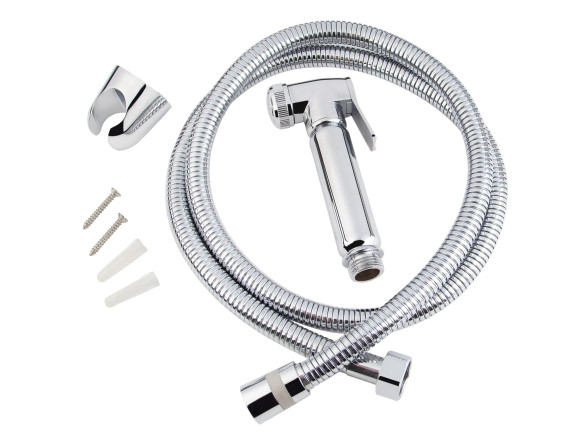 Гигиенический набор VIKO V-0135 (шланг, лейка, держатель) в коробке (латунь) хром