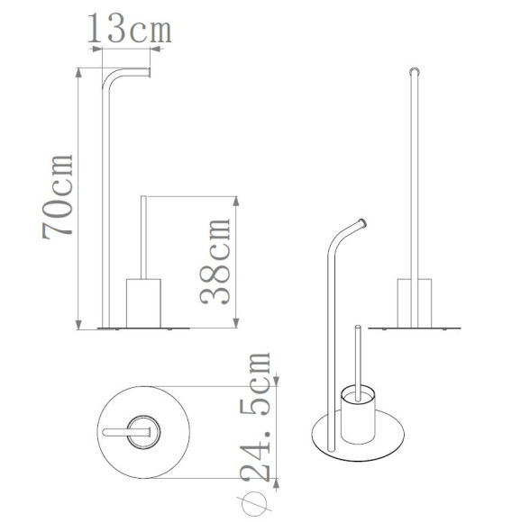 Стойка Rainbowl HOME напольная (0058-2G) золото