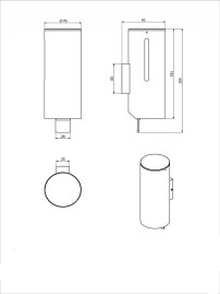Диспенсер Langberger 72169 для жидкого мыла хромированный к стене круглый 300 мл