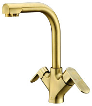 Смеситель KAISER 33066-1 Arena для кухни, с краном для питьевой воды, бронзовый