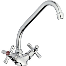 Смеситель G-Lauf QMT4-A722 для кухни крест кер.Zn