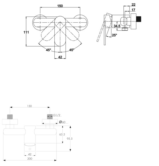 Смеситель KAISER 33077 Arena для душа
