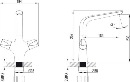 Смеситель KAISER 46133 Suer для кухни