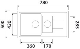 KG2M-7850-BP Мойка-Гранит KAISER