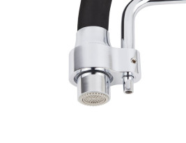 Смеситель VIKO V-5610 для кухни, картридж Ф35мм, с гибким черным изливом, под фильтр, Chrome